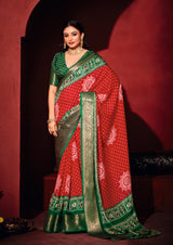 KcPc New Pashmina Silk Bandhani Potol Print Saree STR