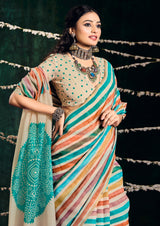  Cotton Silk Printed Bollywood Style Saree 