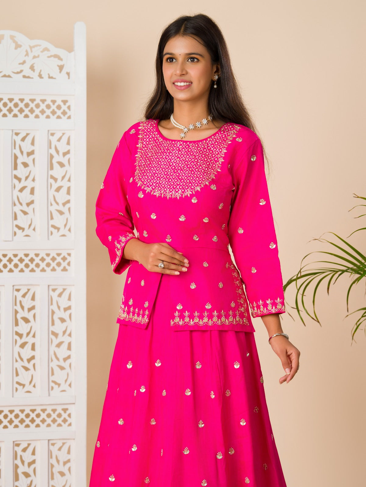 KcPc New LatestChinon Silk Bollywood Cutdana work indo western Dress MUL