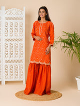 KcPc New Beautiful Crap Silk BollywoodCutdana workindo western Dress MUL