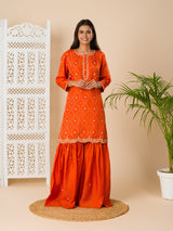 KcPc New Beautiful Crap Silk BollywoodCutdana workindo western Dress MUL
