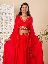 KcPc New Latest Crap Silk Bollywood Cutdana kashida work indo western Dress MUL