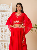 KcPc New Latest Crap Silk Bollywood Cutdana kashida work indo western Dress MUL