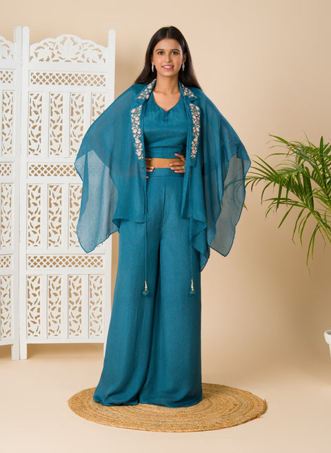 KcPc New Latest Georgette Bollywood Fabric Cutdana kashida work indo western Dress MUL