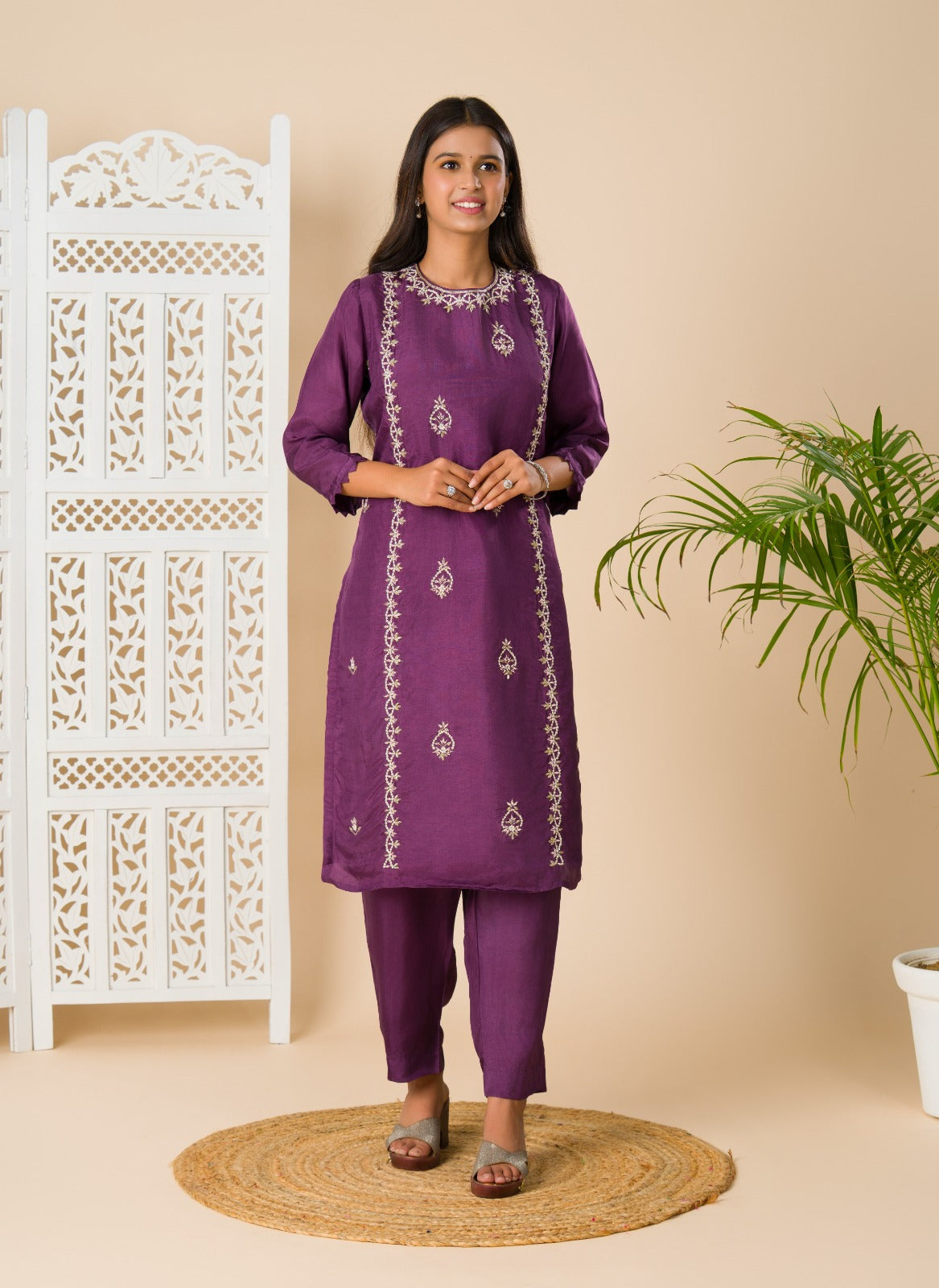 KcPc New Georgette Bollywood Cutdana work indo western Dress MUL