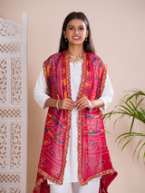 KcPc New Georgette Bandhani Shrug Dupatta