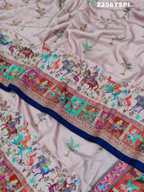KcPc New BeautifulCotton Silk Kalamkari Style Foil print SareeAPL