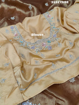 KcPc New Tussar tissue silk Traditional Sequence Tari work Saree PAL