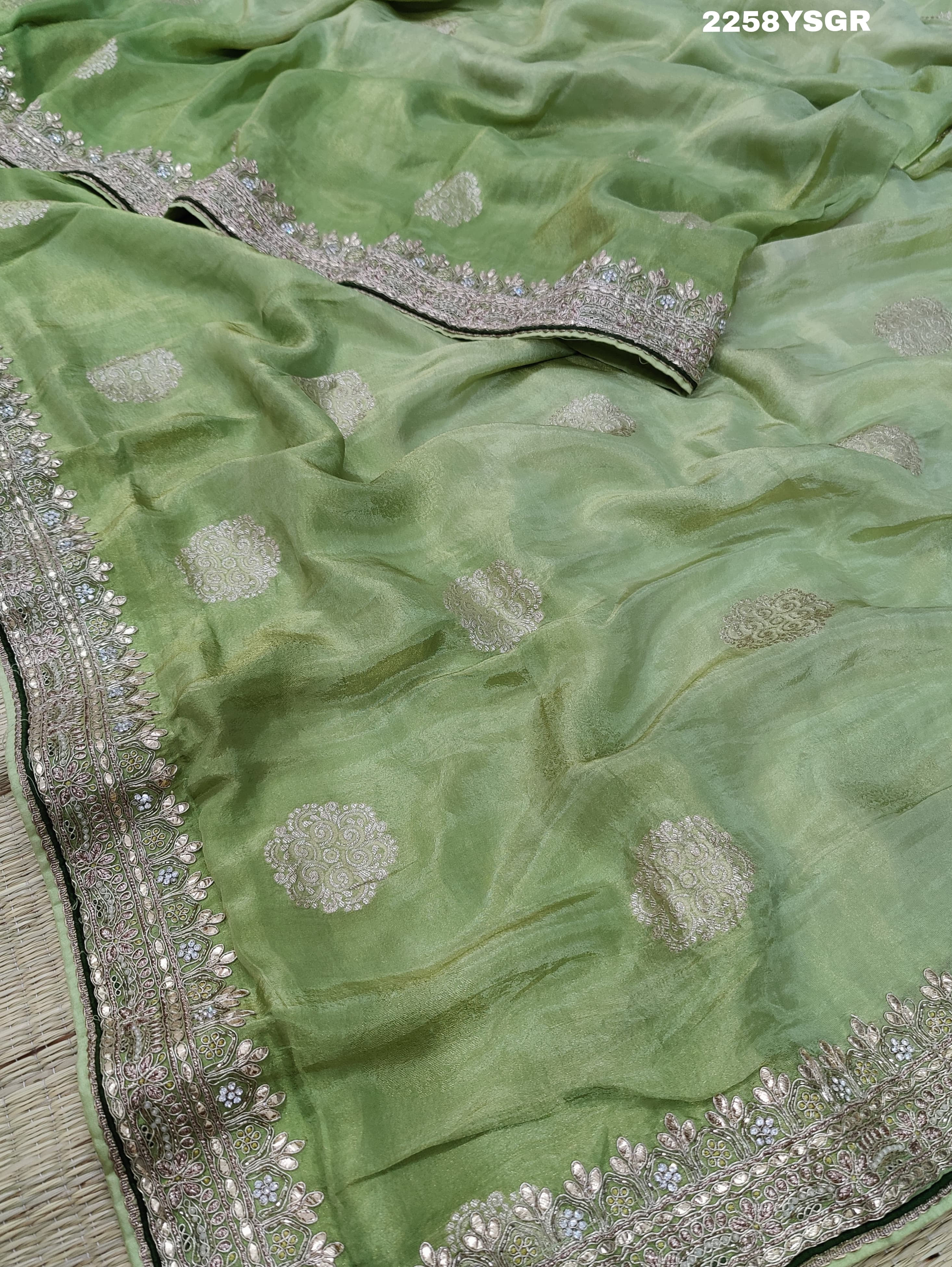 KcPc New Banarasi Silk Bollywood Style With Sequence Gotapatti work Saree PAl