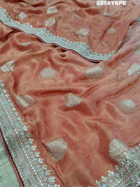 KcPc New Latest Banarasi Silk Bollywood Style With Sequence Gotapatti work Saree PAl