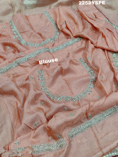 KcPc New Latest Banarasi Silk Bollywood Style With Sequence Gotapatti work Saree PAl