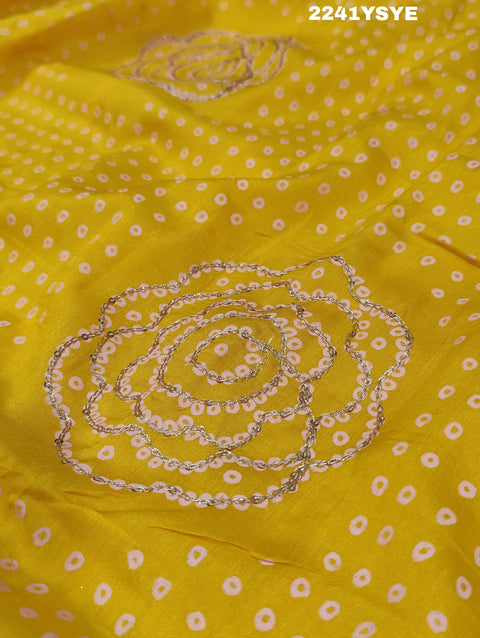 KcPc New Latest Upada silk Bandhani Zari Work Saree GAN
