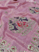 KcPc New Chinon Silk Designer Style With embroidery Gotapatti Work Saree PAL