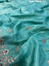 KcPc New Latest Chinon Silk Designer Style With embroidery Gotapatti Work Saree PAL