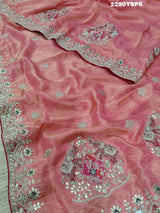 KcPc Latest Chinon Silk Designer Style With embroidery Gotapatti Work Saree PAL