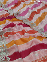 KcPc New Beautiful Chinon Silk Traditional Style With Gotapatti Work Saree PAL