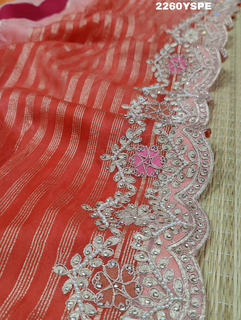 KcPc New Beautiful Chinon Silk Traditional Style With Gotapatti Work Saree PAL