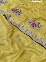 KcPc New Special Chinon Silk Designer Style With embroidery Gotapatti Work Saree PAL