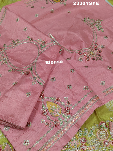 KcPc New Latest Banarsi Silk Bollywood Style With Sequence  Embroidery Work Saree VSW