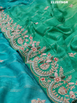 KcPc New Lounch H O Silk Double Shade Style Cutdana Work Saree PLK