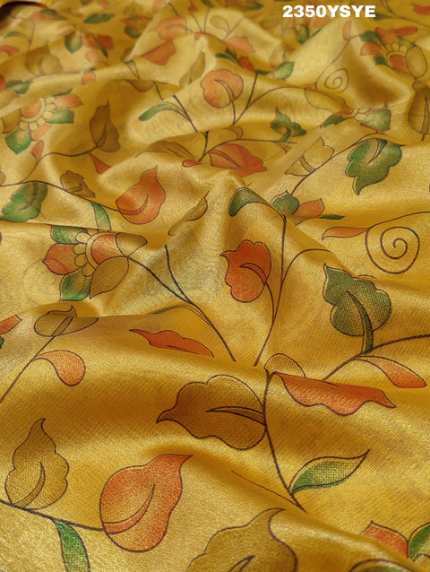 KcPc New Cotton Silk Printed With Zari border Saree KB