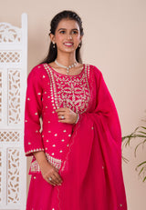 KcPc New Latest Chinon Silk Bollywood Gotapatti workindo western Dress MUL