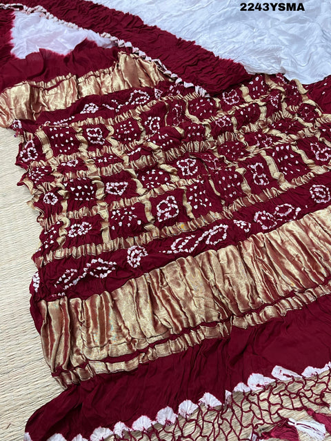 KcPc Latest Gaji Silk Bandhani Style Wedding Wear Saree ASLM