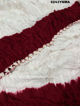 By New Latest Gaji Silk Bandhani Style Wedding Wear Saree