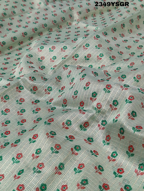 KcPc New Latest Cotton silk Printed Style Casual Wear Saree KB