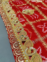 Buy New Premium Bandhani Pila Chunri Bel Buti Work KcPc