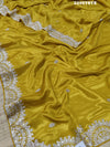 KcPc New Special Pure Crepe silk Bollywood With Foil Gota Zari Work Saree AMT