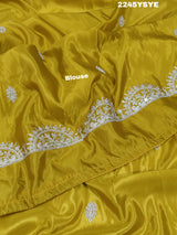 KcPc New Special Pure Crepe silk Bollywood With Foil Gota Zari Work Saree AMT