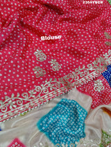 By Bandhani Saree with Gotapatti Work