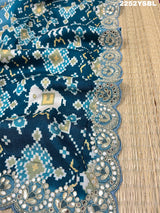 KcPc New Dola Silk Ajrakh Double Shadded Style Saree ANT