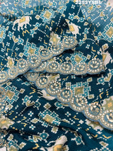 KcPc New Dola Silk Ajrakh Double Shadded Style Saree ANT