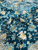 KcPc New Dola Silk Ajrakh Double Shadded Style Saree ANT