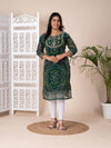 KcPc New Arrival Jaipuri Traditional Marwadi Gotapatti Handwork Long Straight KurtiKML