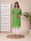 KcPc New Arrival Jaipuri Traditional Marwadi Gotapatti Handwork Long Straight KurtisKML