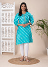 KcPc Latest New Jaipuri Designer Chinon Lehriya Style Kurti KML