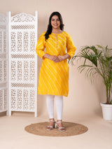 KcPc New Jaipuri Designer Chinon Lehriya Style Kurti KML
