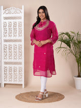 KcPc New Launch JaipuriGeorgette Leheriya Style With Gotapatti Work Kurti KML