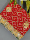 KcPc Pure Georgette Bandhani Style Bel - Buti Work Odhna