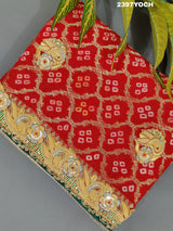 KcPc Pure Georgette Bandhani Style Bel - Buti Work Odhna
