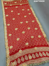 KcPc Pure Georgette Bandhani Style Bel - Buti Work Odhna