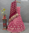 A pink Lehenga with gota patti work 