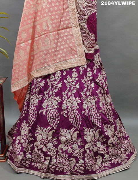 KcPc Lounch A Upada silk Banarasi White Beads Work Lehenga RTK