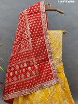 KcPc New Upada silk Banarasi White Beads Work Lehenga RTK