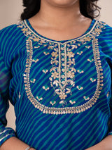 KcPc New Arrival Jaipuri Traditional Marwadi Leheriya Gotapatti Handwork Long Straight KurtiKML
