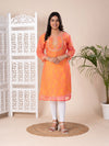 KcPcNew Arrival Jaipuri Traditional Marwadi Leheriya Gotapatti Handwork Long Straight KurtiKML