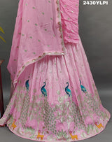 KcPc Elegant Chinon Silk Lehenga with Sequin and Gota patti Touche BTU